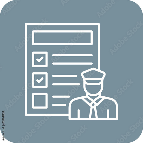 Custom clearance Multicolor Round Corner Line Inverted Icon