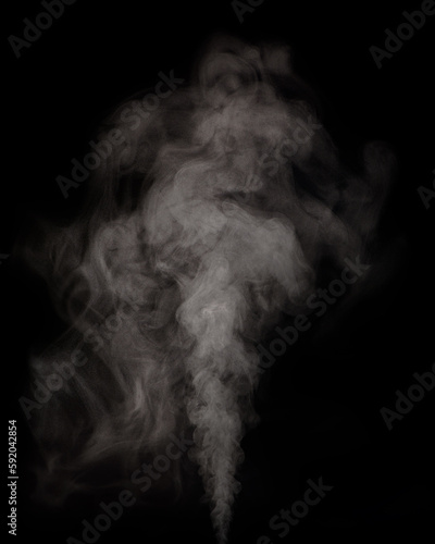 Obraz na płótnie White steam overlay effect on black background. w salonie