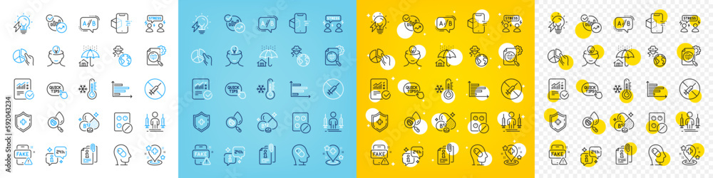 Vector icons set of Quick tips, Augmented reality and Low thermometer line icons pack for web with Coronavirus injections, Medical tablet, Difficult stress outline icon. Electricity bulb. Vector Vector icons set of Quick tips, Augmented reality and Low thermometer line icons pack for web with Coronavirus injections, Medical tablet, Difficult stress outline icon. Electricity bulb. Vector