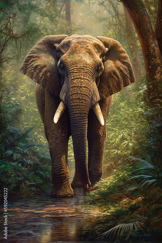 elephant in the forest © Andrii Yablonskyi