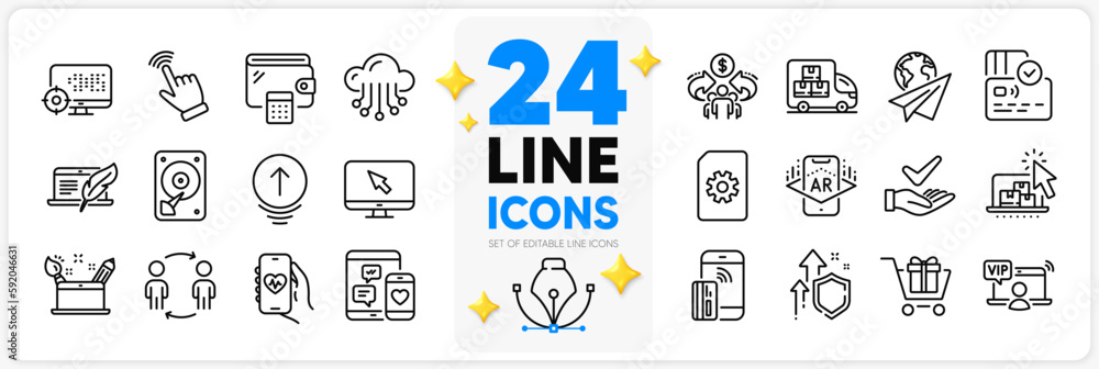 Icons set of Internet, Contactless payment and Cursor line icons pack for app with Health app, Paper plane, Seo thin outline icon. Augmented reality, File management. Design with 3d stars. Vector Icons set of Internet, Contactless payment and Cursor line icons pack for app with Health app, Paper plane, Seo thin outline icon. Augmented reality, File management. Design with 3d stars. Vector