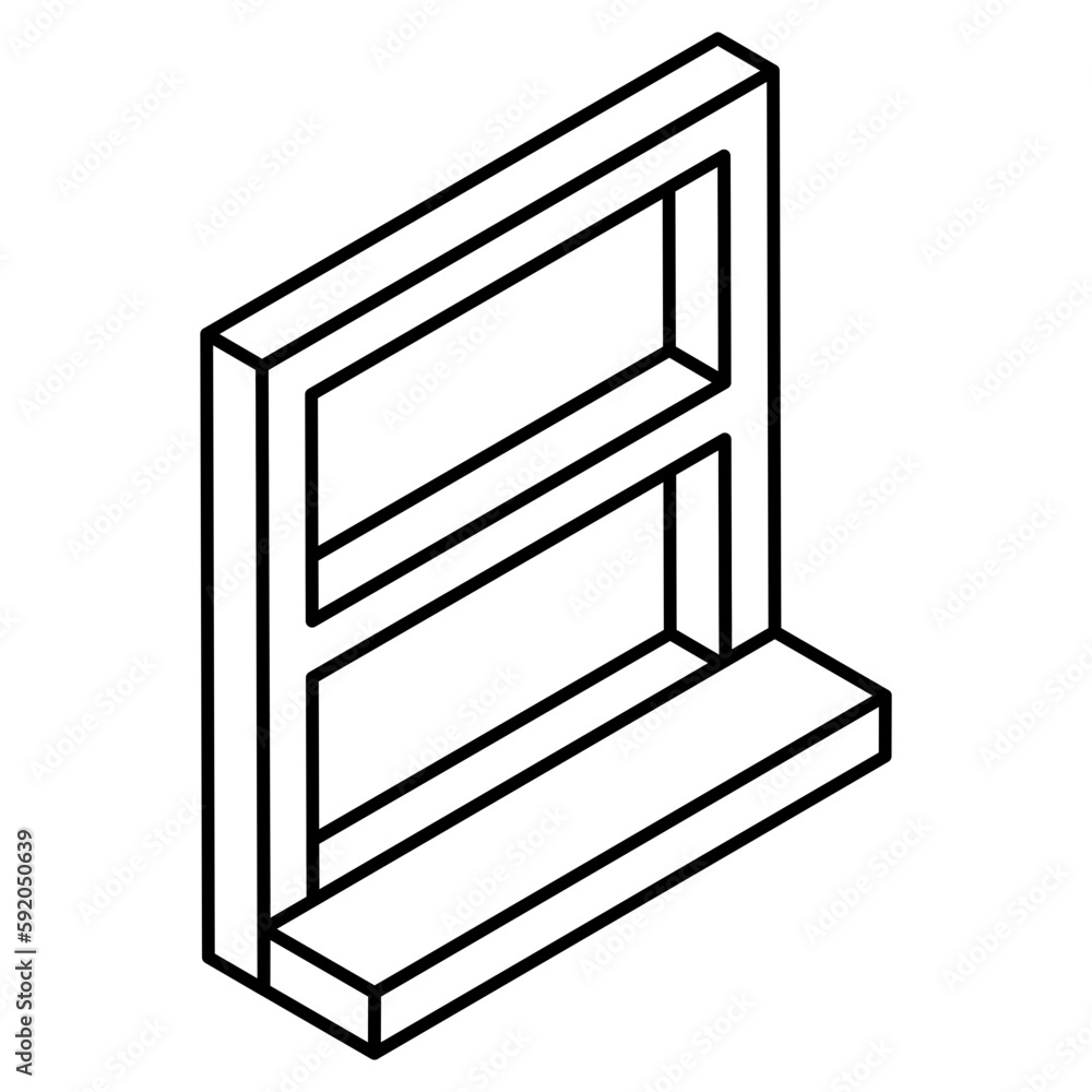 Editable design icon of window Editable design icon of window
