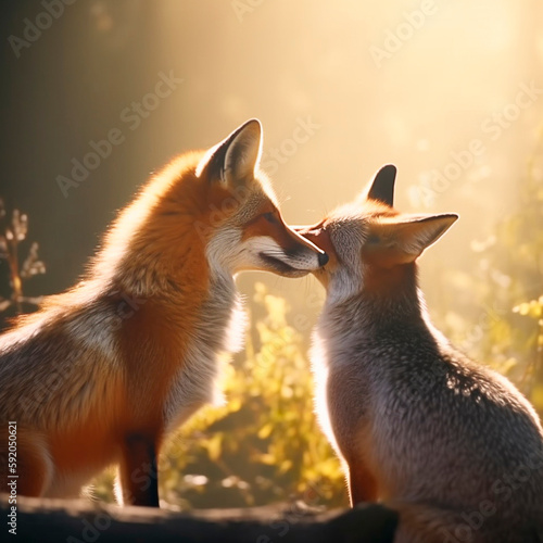 predators savannah fox. Generative AI,
