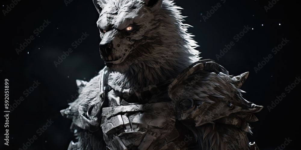 Fototapeta premium Werewolf, AI generative
