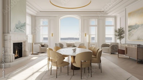 art deco style penthouse interior