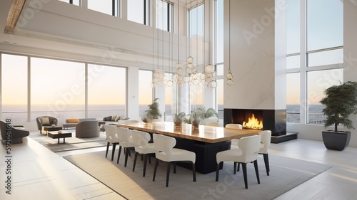 art deco style penthouse interior