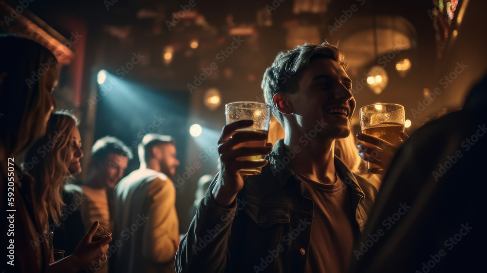 people dancing in the club, Generative AI people dancing in the club, Generative AI