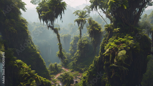 Rain Forest, Generated AI © Marcus