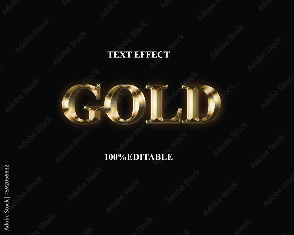 Text effect gold