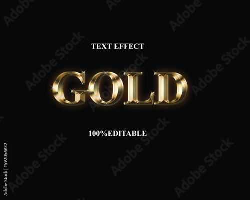 Text effect gold photo