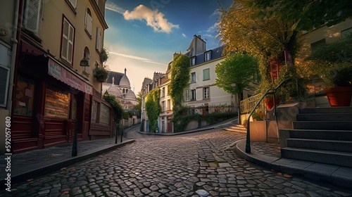 Charming Streets of Montmartre © Emojibb.Family