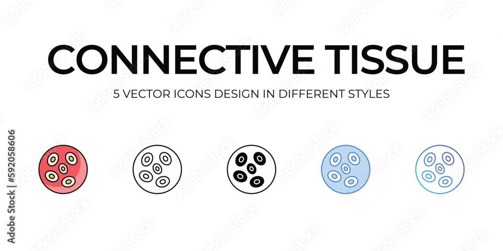 Connective Tissue Icon Design in Five style with Editable Stroke. Line, Solid, Flat Line, Duo Tone Color, and Color Gradient Line. Suitable for Web Page, Mobile App, UI, UX and GUI design. Connective Tissue Icon Design in Five style with Editable Stroke. Line, Solid, Flat Line, Duo Tone Color, and Color Gradient Line. Suitable for Web Page, Mobile App, UI, UX and GUI design.