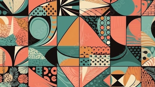 Abstract seamless pattern, AI genereted 