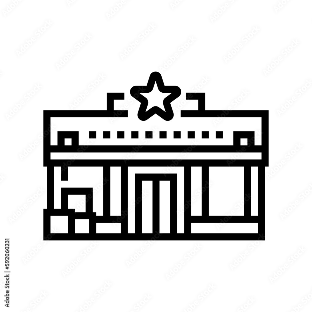 dime store shop line icon vector illustration dime store shop line icon vector illustration