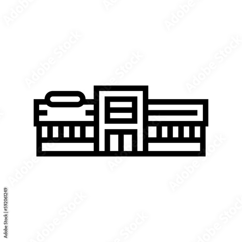 hypermarket shop line icon vector illustration