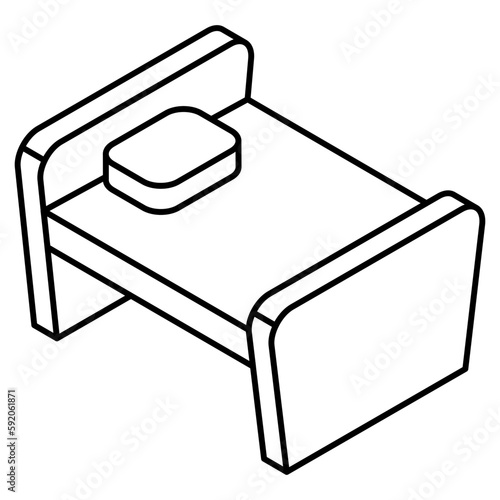 Premium download icon of bed