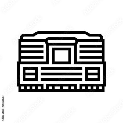 megastore shop line icon vector illustration