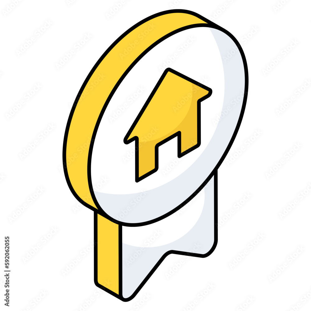 Modern design icon of home badge Modern design icon of home badge