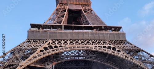 Eiffel Tower, in Paris, France. March 2023. photo