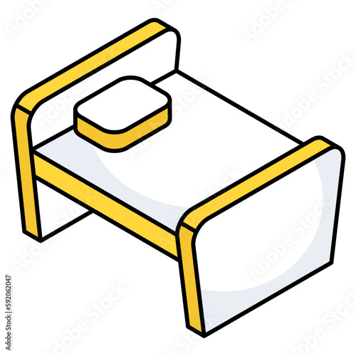 Premium download icon of bed