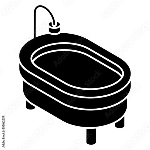 Trendy vector design of bathtub