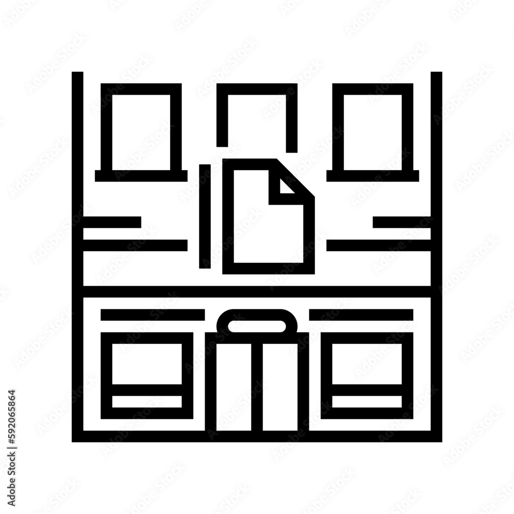 stationery store line icon vector illustration stationery store line icon vector illustration