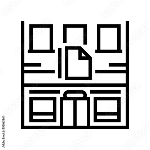 stationery store line icon vector illustration