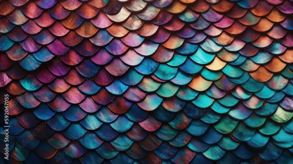 Fish scales Pattern. Generative ai Fish scales Pattern. Generative ai