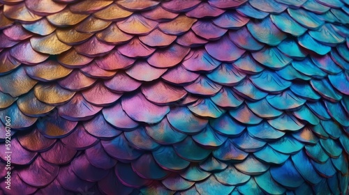 Fish scales Pattern. Generative ai