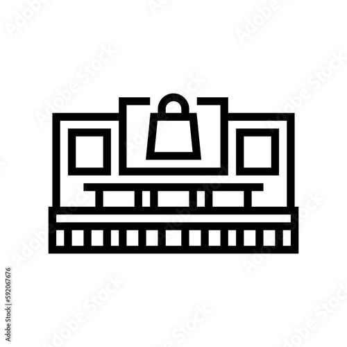 superstore store line icon vector illustration