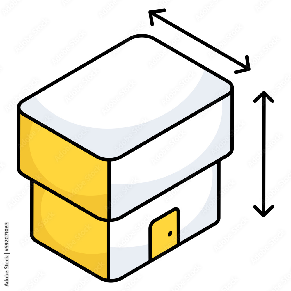 A colored design icon of home measurement A colored design icon of home measurement