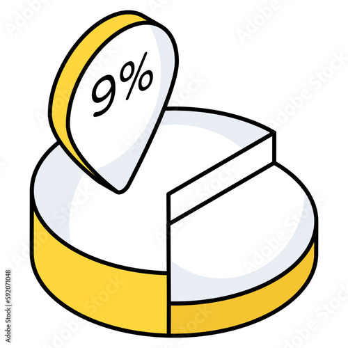 A flat design icon of analytical location 