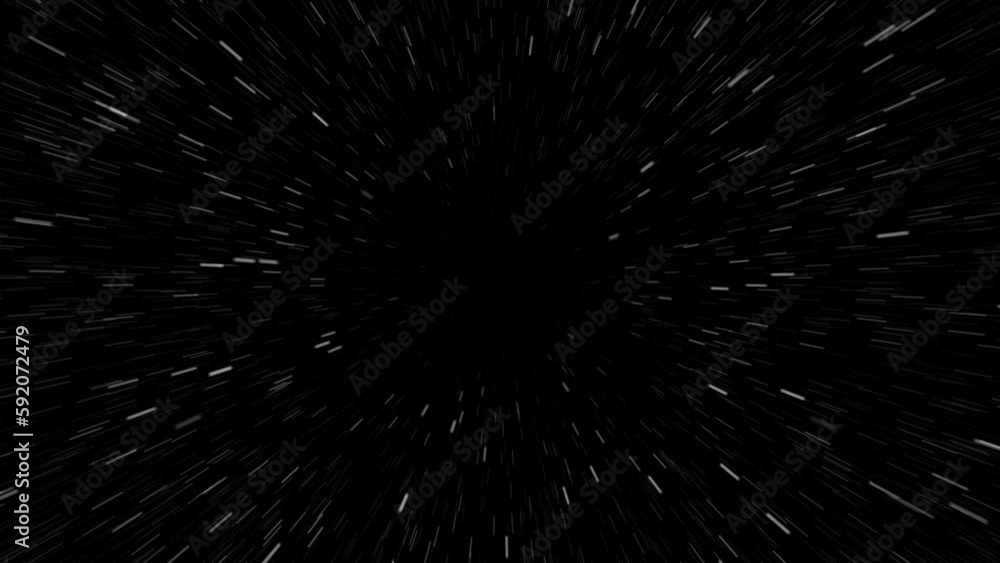 Animation: traveling into space, experiencing going forward at hyper velocity (warp speed) watching the stars become streaks of light.
Animation: traveling into space, experiencing going forward at hyper velocity (warp speed) watching the stars become streaks of light.