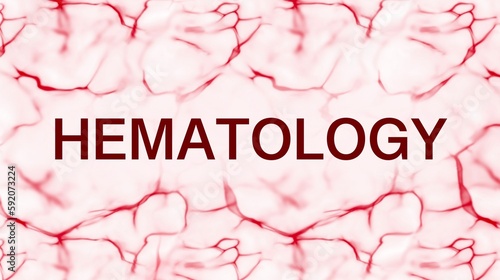 hematoloji title page with arterial background
