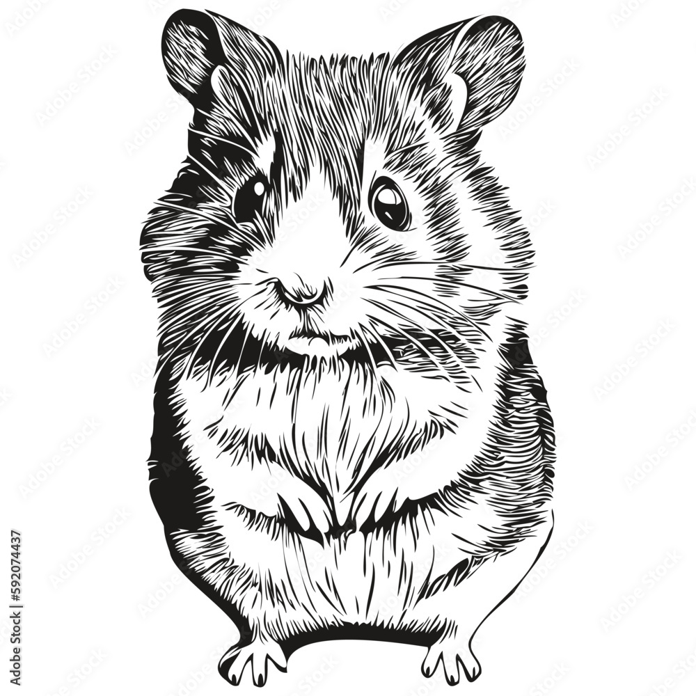 hamster logo, black and white illustration hand drawing hamsters hamster logo, black and white illustration hand drawing hamsters