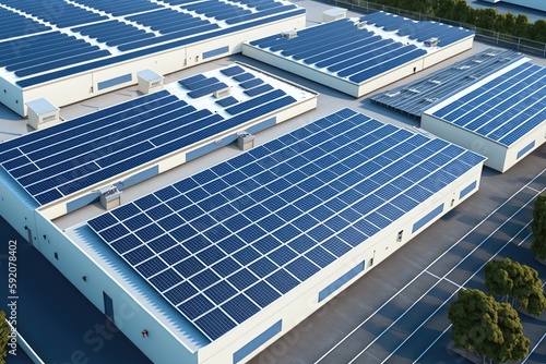 Using the roofs of industrial plants to house photovoltaic panels to reduce business energy costs.