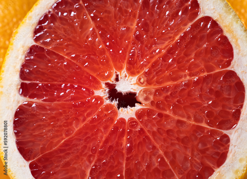 Grapefruit slices. Closeup fruit background Grapefruit slices. Closeup fruit background