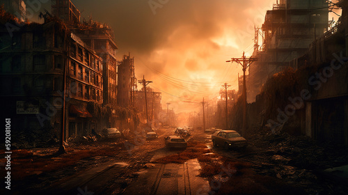 The post-apocalyptic city is on fire. Generative AI