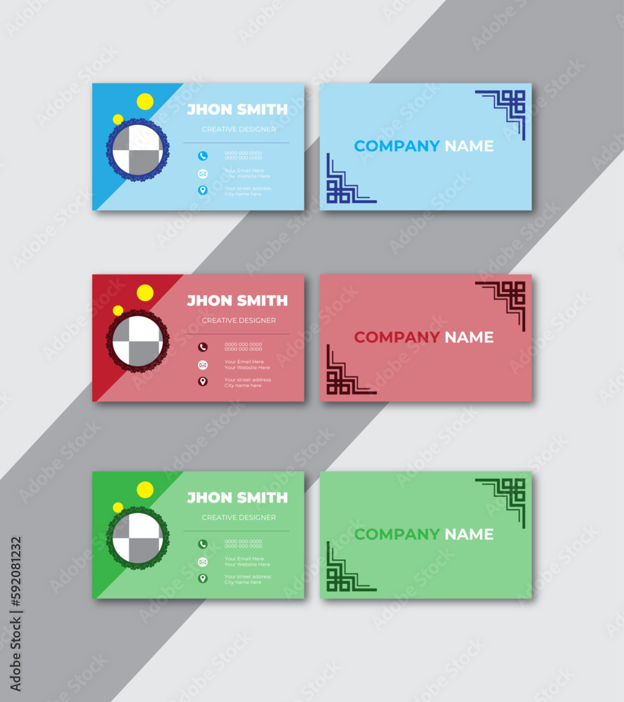 Set of modern business card print templates. Personal visiting card with company logo. Vector illustration. Stationery design, Premium Business Card. Set of modern business card print templates. Personal visiting card with company logo. Vector illustration. Stationery design, Premium Business Card.