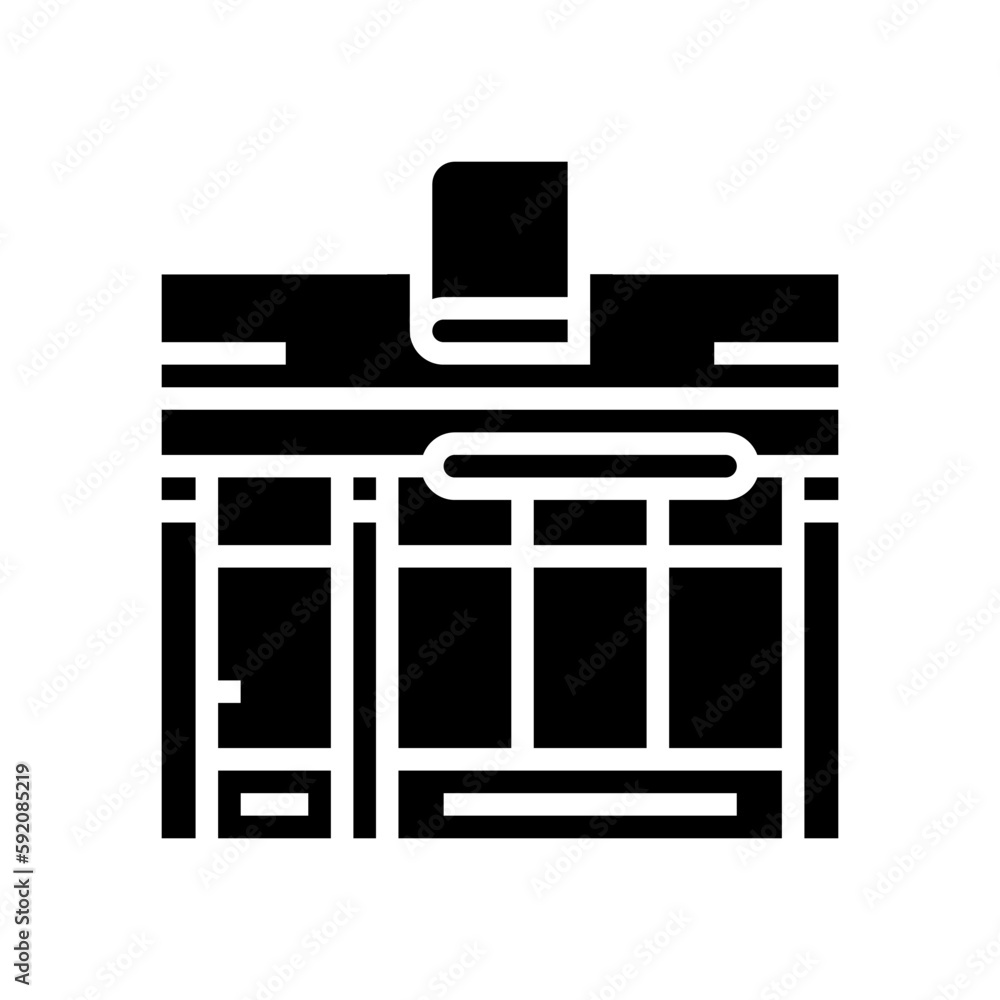 bookshop shop glyph icon vector illustration bookshop shop glyph icon vector illustration