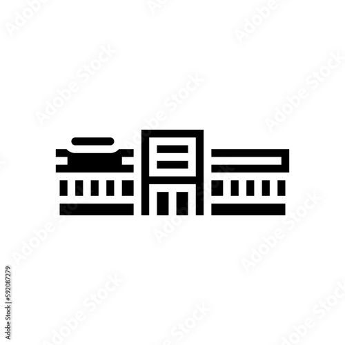 hypermarket shop glyph icon vector illustration