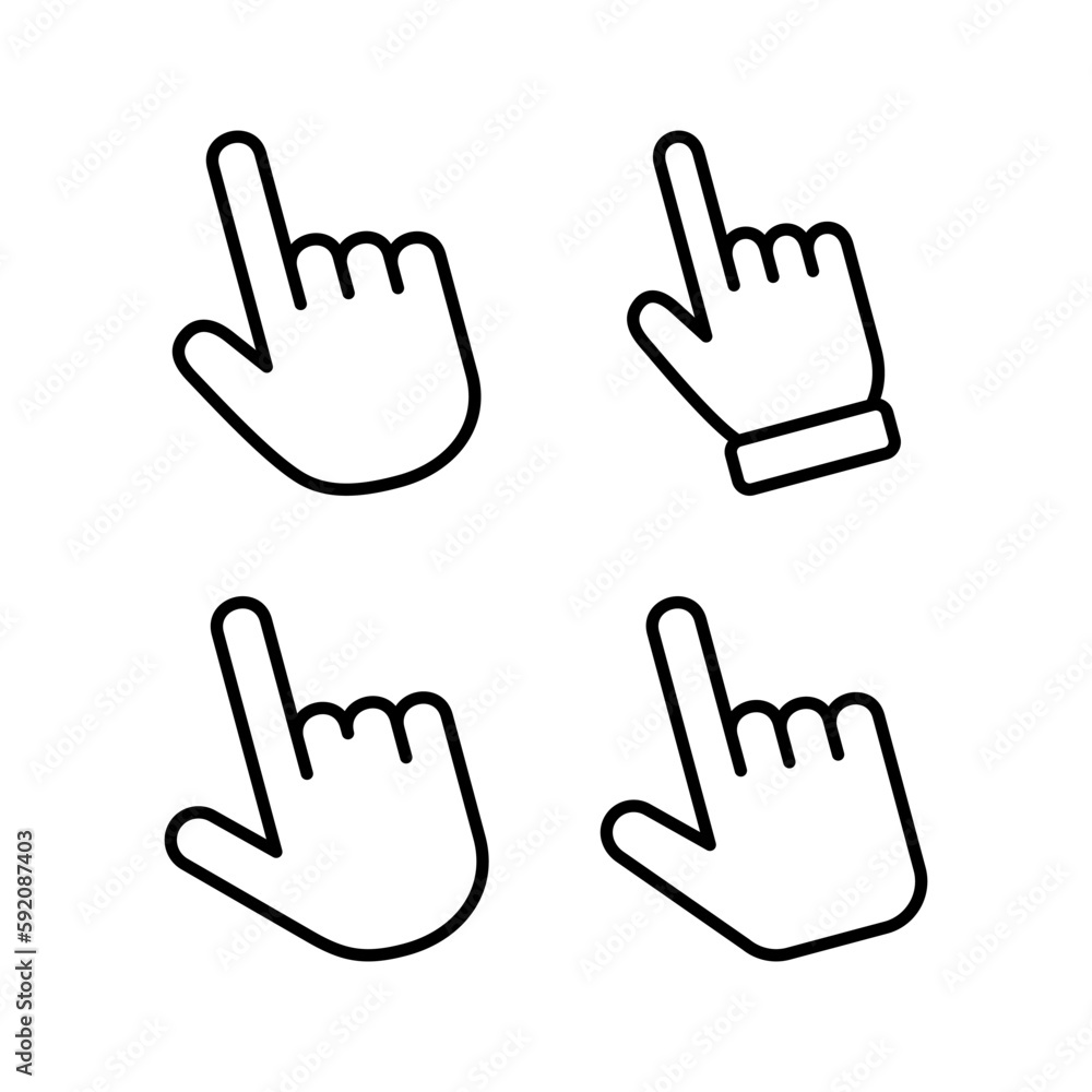 Hand cursor icon vector illustration. cursor sign and symbol. hand cursor icon clik
