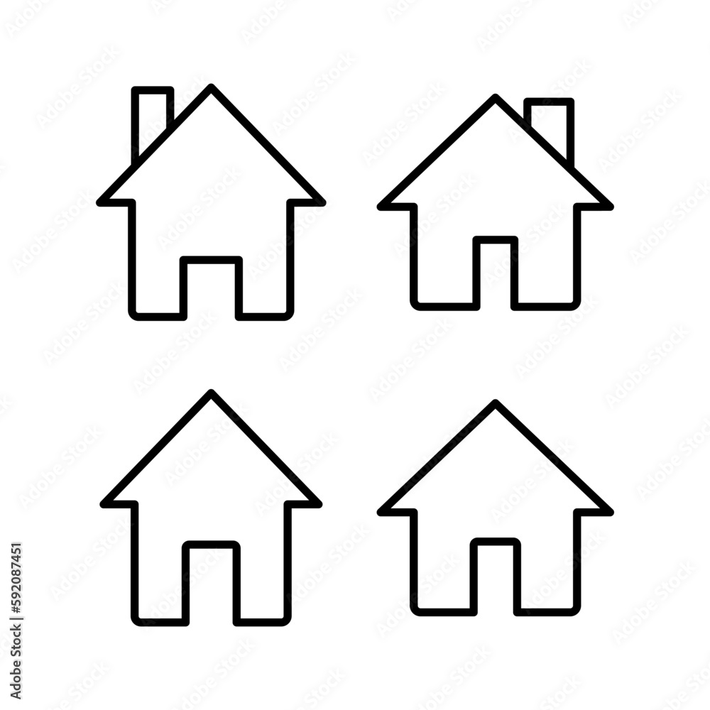 Home icon vector illustration. House sign and symbol Home icon vector illustration. House sign and symbol