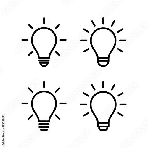 Lamp icon vector illustration. Light bulb sign and symbol. idea symbol.