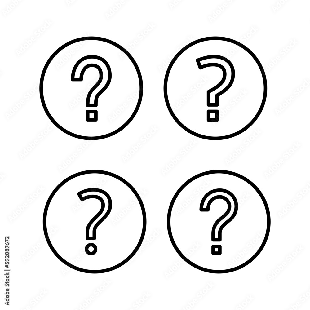Question icon vector illustration. question mark sign and symbol Question icon vector illustration. question mark sign and symbol