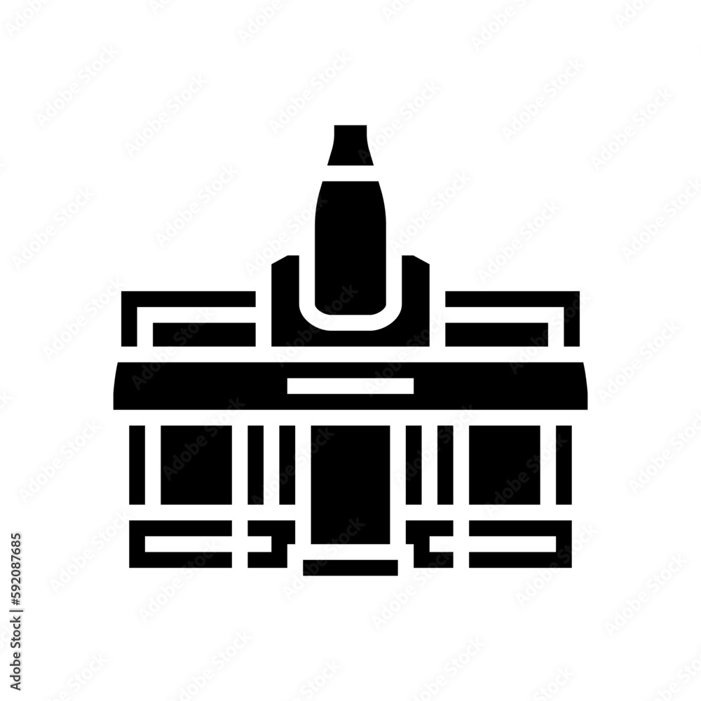 dairy shop glyph icon vector illustration dairy shop glyph icon vector illustration