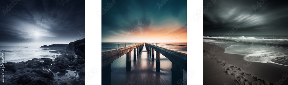 Fototapeta premium Assortiments de tableau carrés pour la décoration