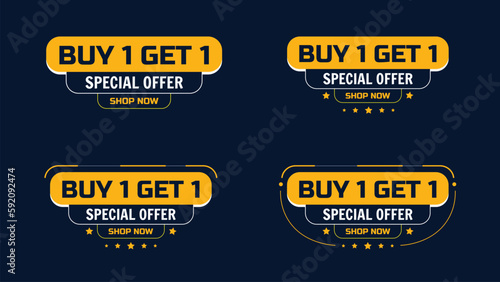 Buy one get one special offer free sale banner design