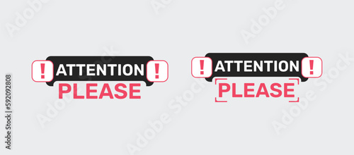 Attention please red alert icon free vector design