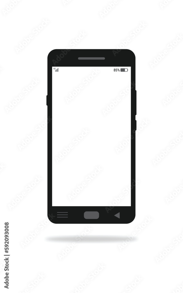 Smartphone icon with white screen free vector design Smartphone icon with white screen free vector design